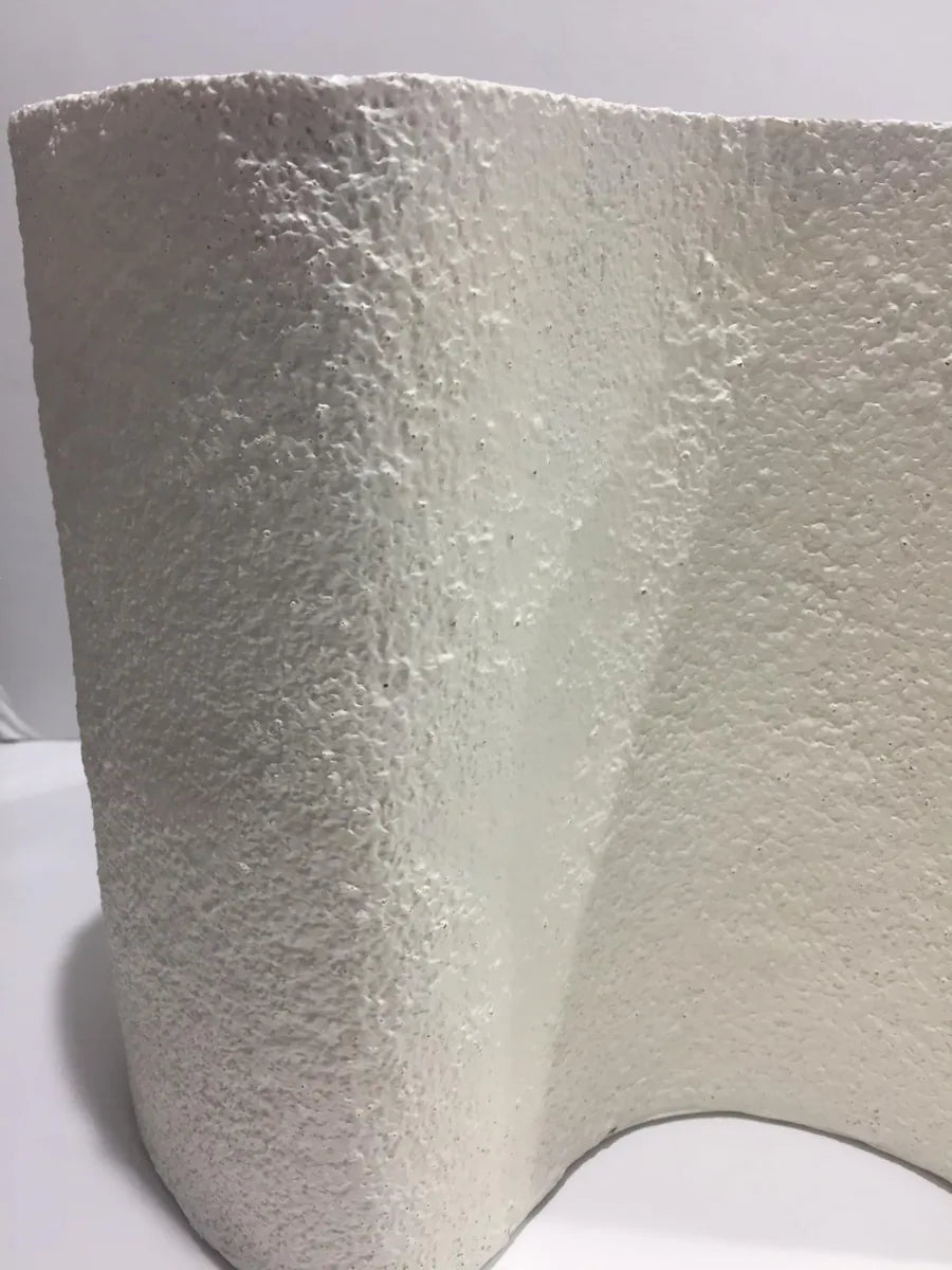 Mascagni vaso in resina bianca 25cm, design italiano moderno per arredamento casa
