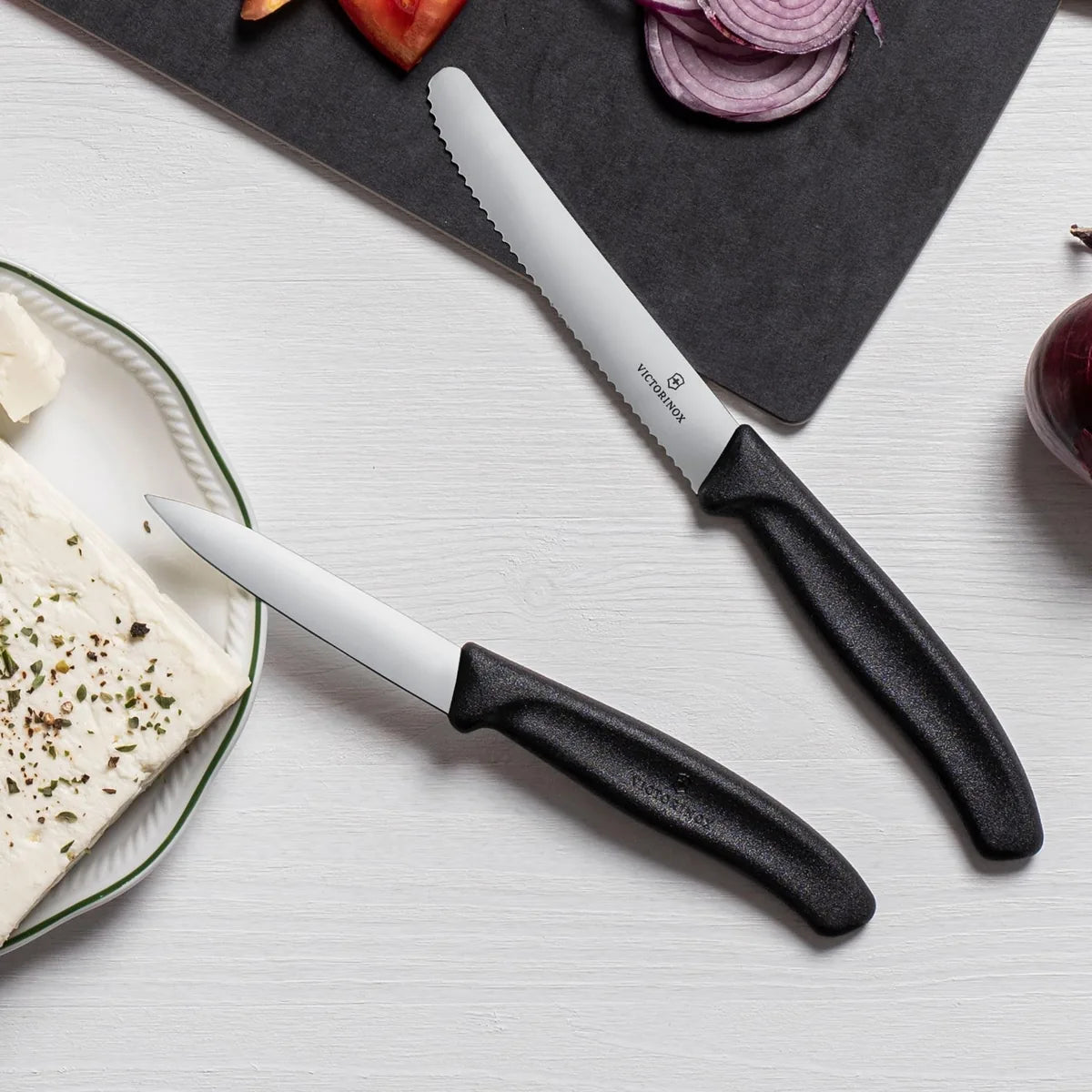 Victorinox coltello per verdura 8cm Fibrox nero acciaio inossidabile