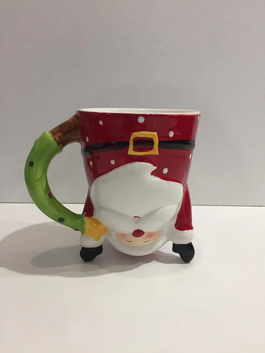Villa d'Este Home Tivoli Tazza Babbo Natale in ceramica, decorazione natalizia