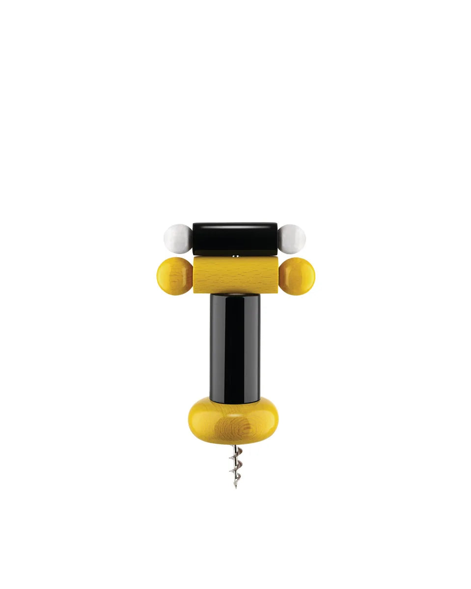 Alessi — ES17 1 | Cavatappi Sottsass in legno di faggio — design italiano Alessi
