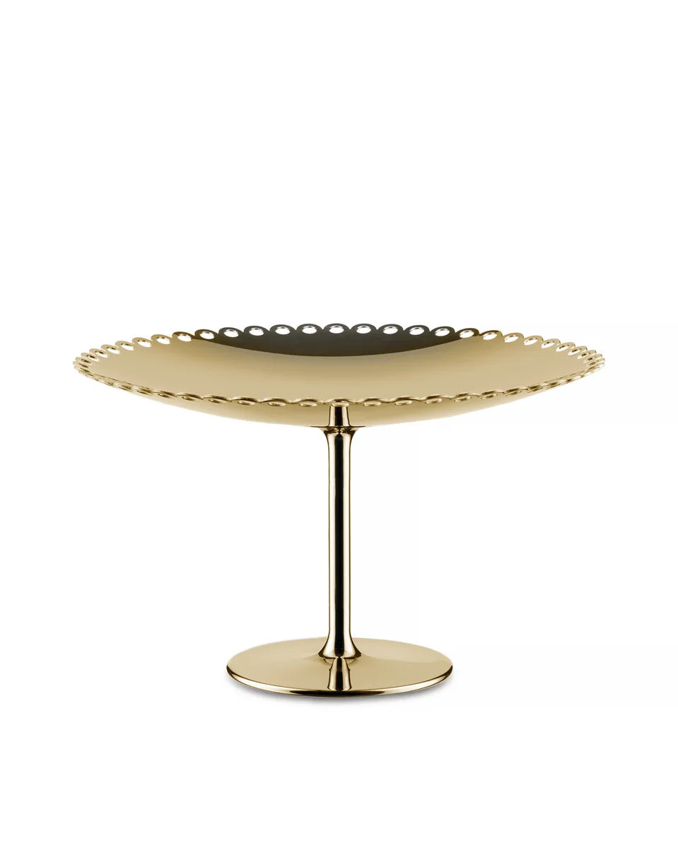 Alessi — Edges ITM06 BR | Alzata traforata in acciaio ottone — design italiano Alessi
