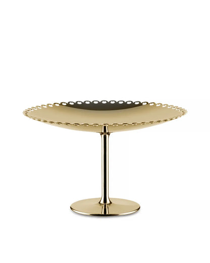 Alessi — Edges ITM06 BR | Alzata traforata in acciaio ottone — design italiano Alessi