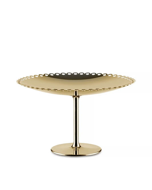 Alessi — Edges ITM06 BR | Alzata traforata in acciaio ottone — design italiano Alessi