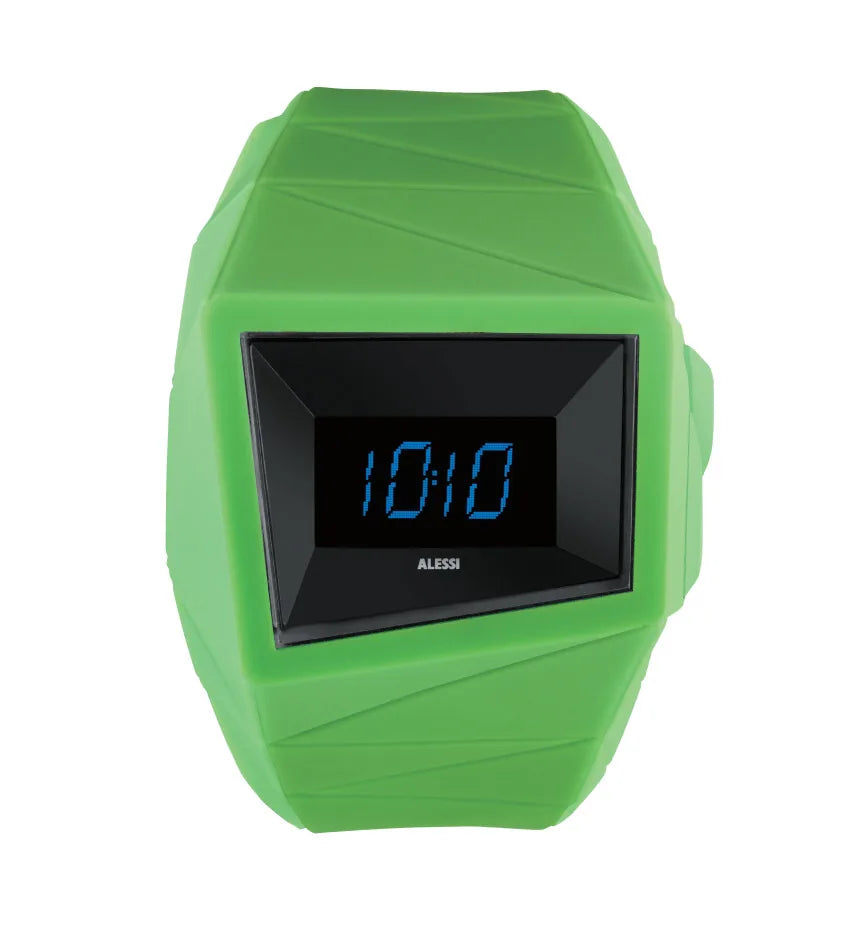 Alessi — Daytimer AL22002 | Orologio da polso in poliuretano verde — design italiano Alessi