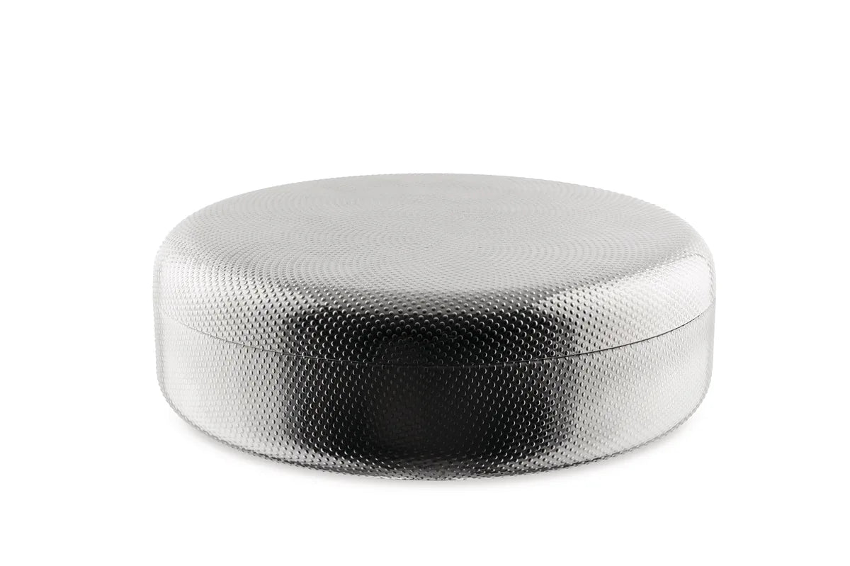 Alessi — JM01/23 T | Contenitore in acciaio inox con decoro a rilievo — design italiano Alessi