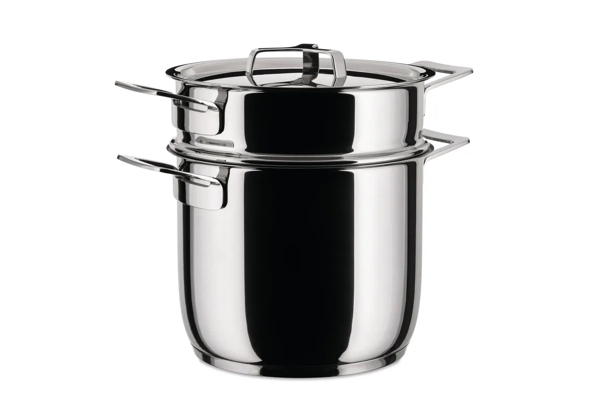 Alessi — Pots&Pans AJM306SET | Pasta-set in acciaio inox 18/10 Jasper — design italiano Alessi