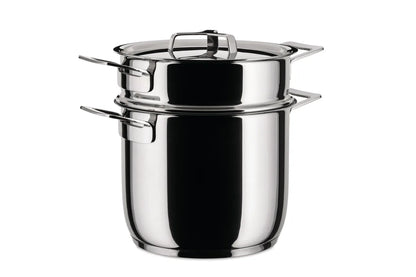 Alessi — Pots&Pans AJM306SET | Pasta-set in acciaio inox 18/10 Jasper — design italiano Alessi