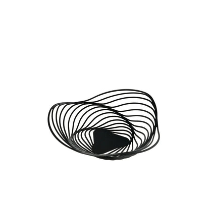 Alessi — Trinity ACO02 B | Cestino in acciaio nero laccato — design italiano Alessi