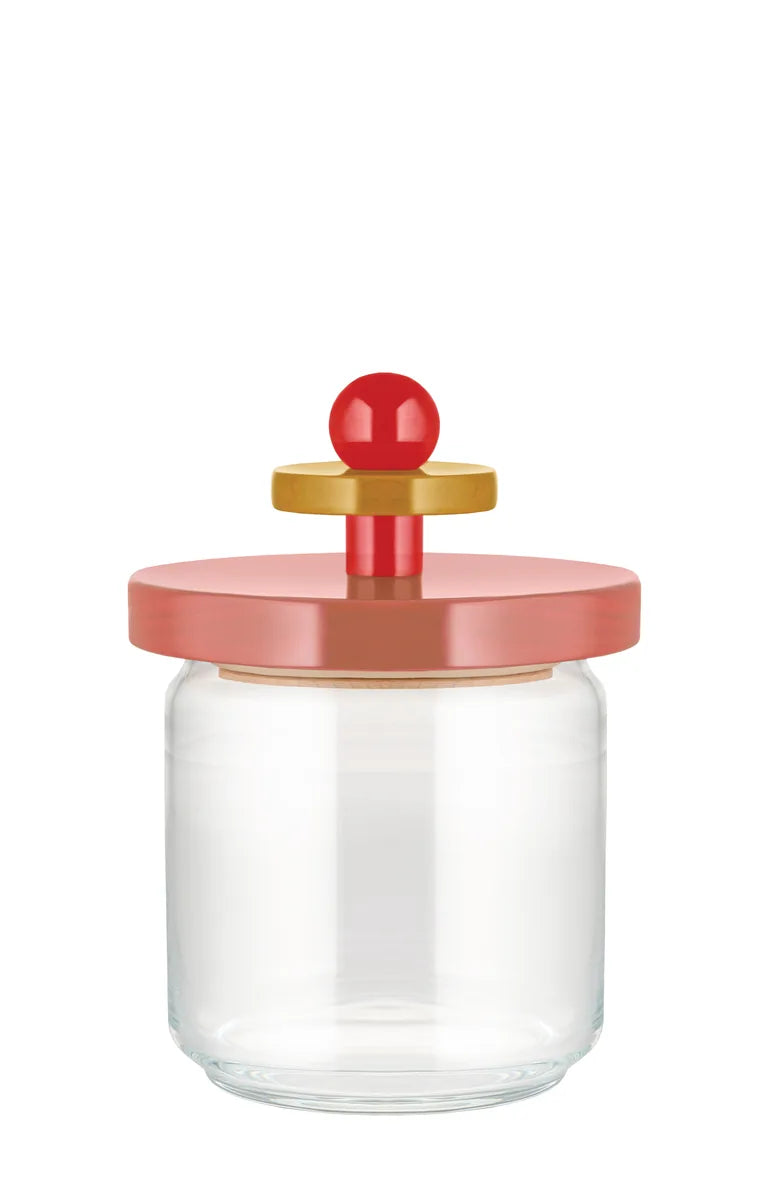Alessi — ES16/75 ES16/75 2 | Barattolo ermetico Sottsass in vetro e fa — design italiano Alessi