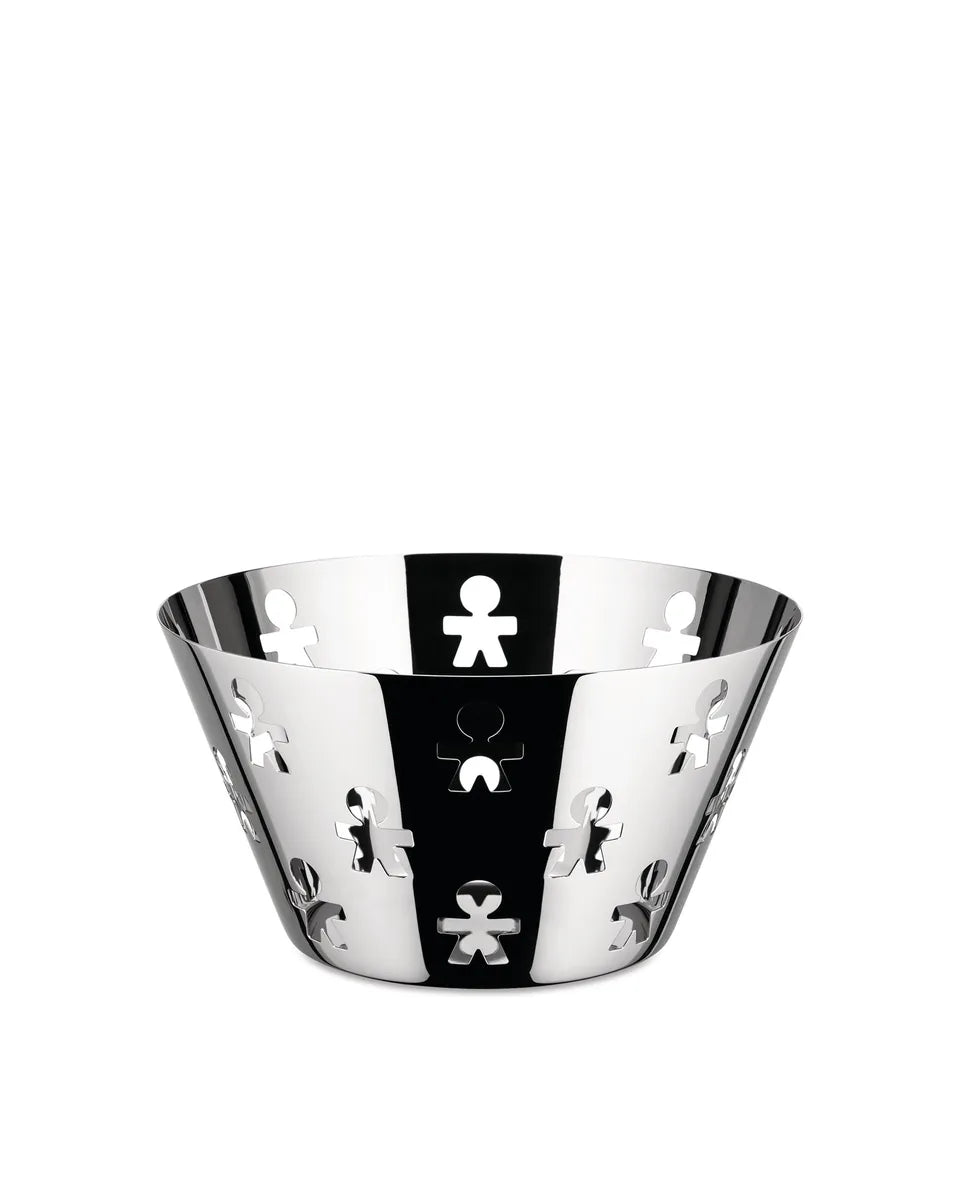 Alessi — Girotondo AKK05 | Fruttiera traforata in acciaio inox — design italiano Alessi
