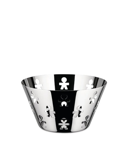 Alessi — Girotondo AKK05 | Fruttiera traforata in acciaio inox — design italiano Alessi