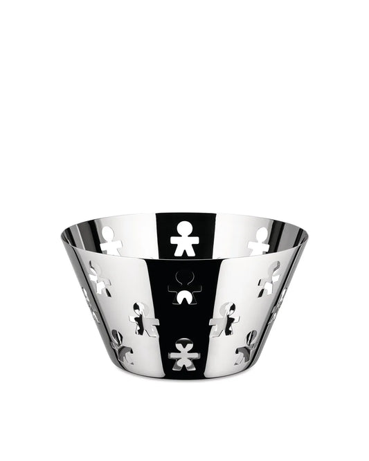Alessi — Girotondo AKK05 | Fruttiera traforata in acciaio inox — design italiano Alessi