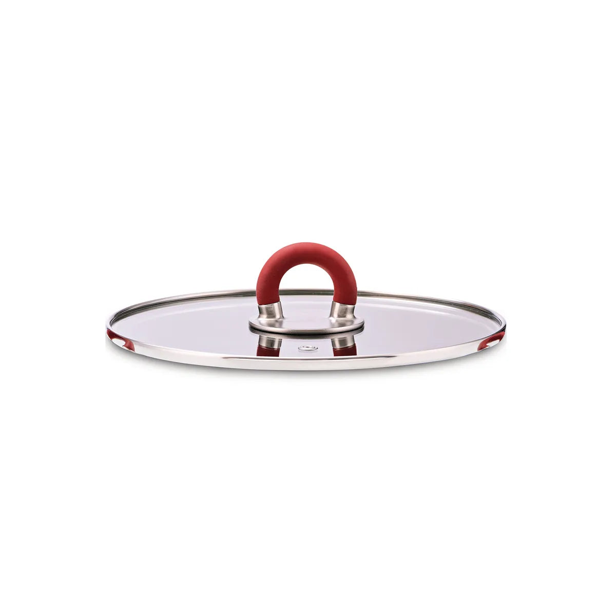 Alessi — STEN ABGMP3632R | Coperchio in vetro con pomolo siliconico ro — design italiano Alessi