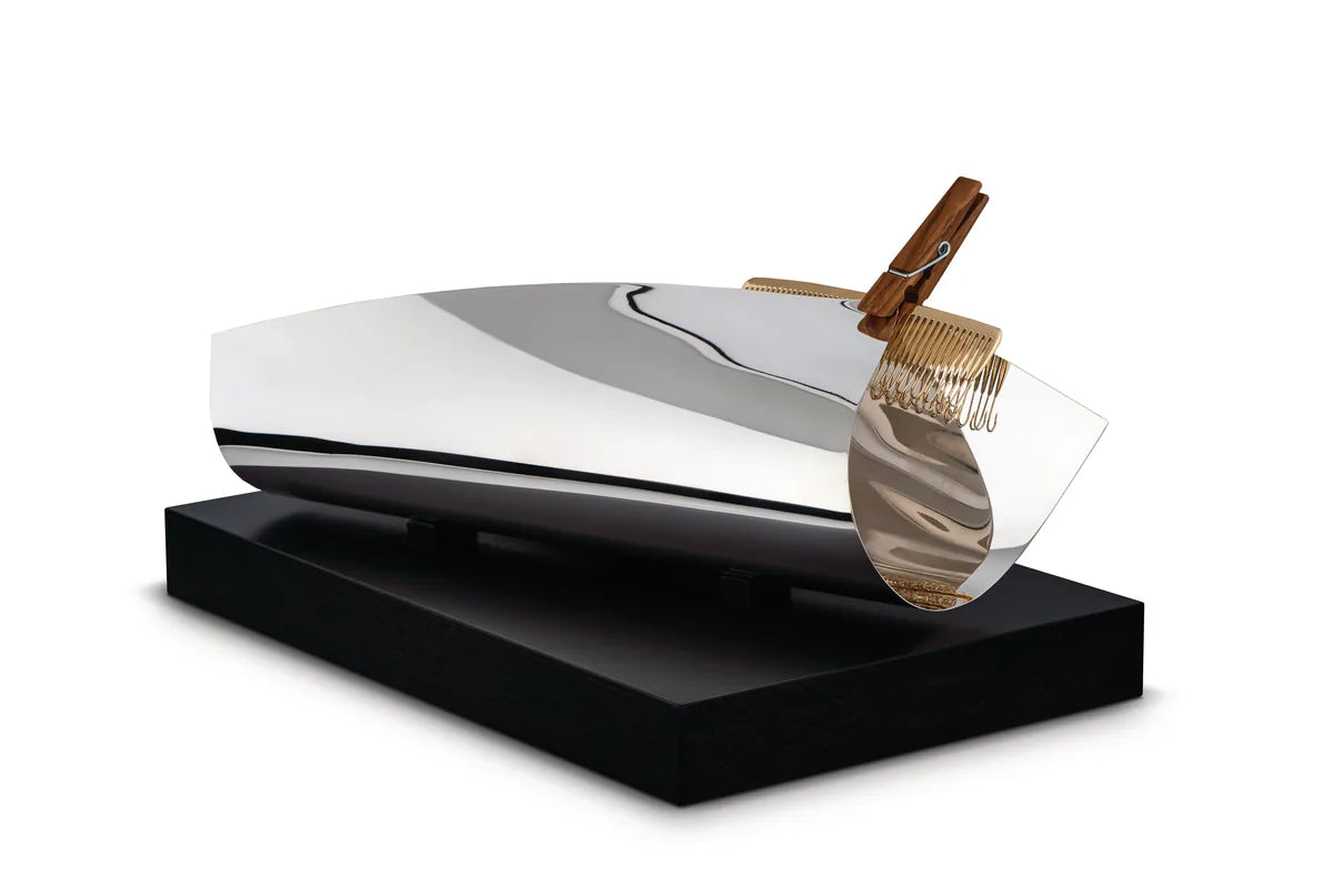 Alessi — SD01 | Vaso Dalí, multiplo in argento e legno d'ulivo — design italiano Alessi