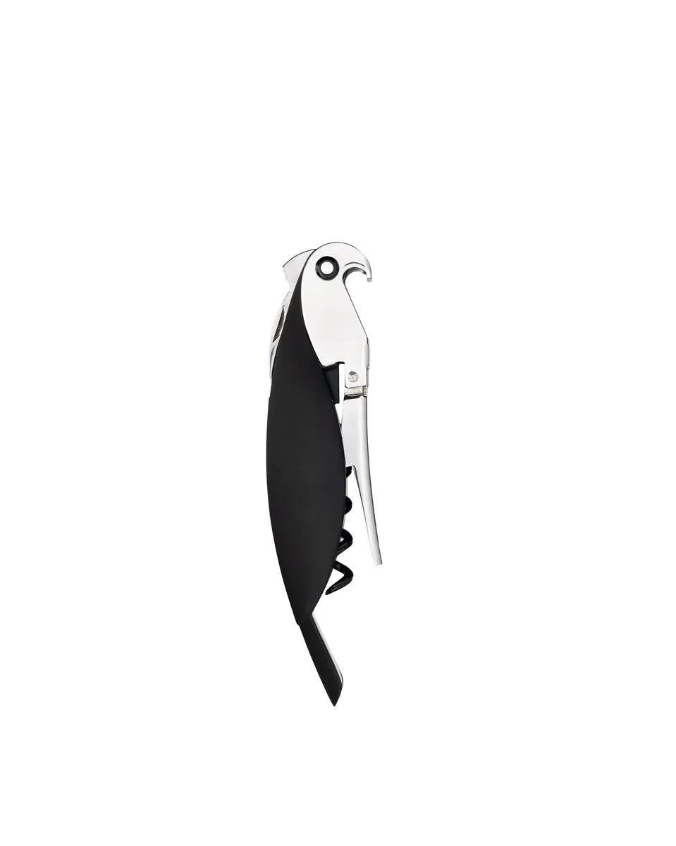 Alessi — Parrot AAM32 B | Cavatappi Sommelier Mendini Nero — design italiano Alessi