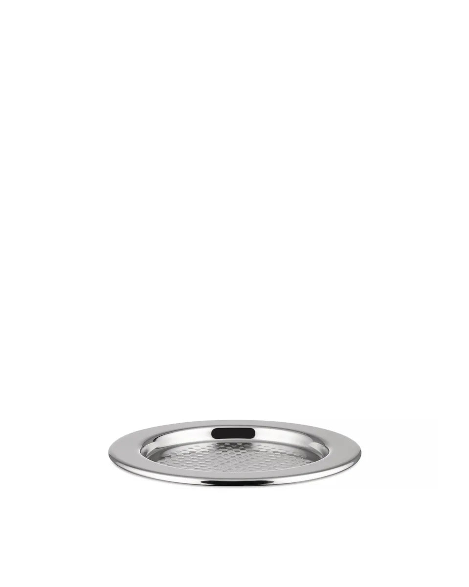 Alessi — 5009/11 | Sottobicchiere Sottsass in acciaio satinato — design italiano Alessi