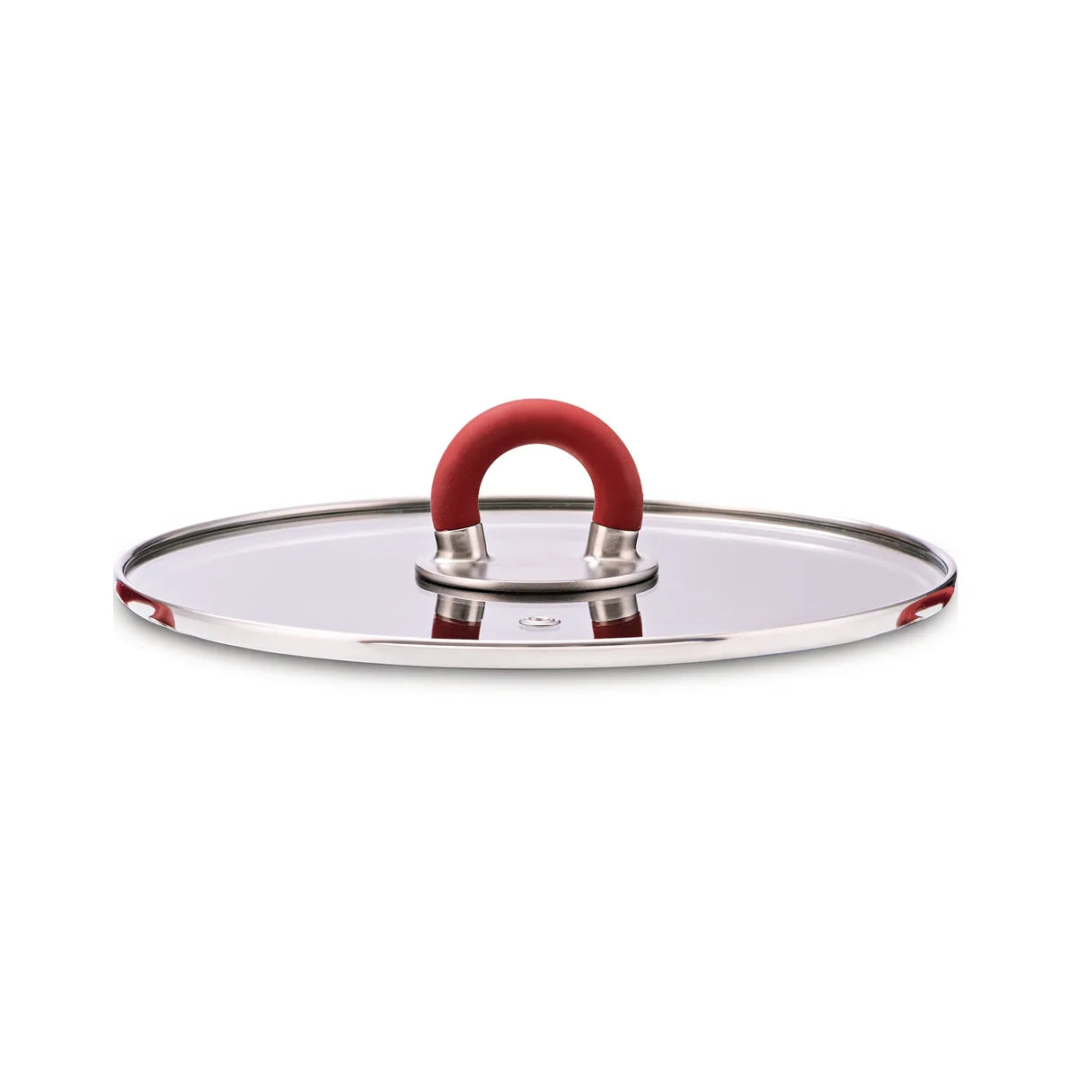 Alessi — STEN ABGMP3633R | Coperchio in vetro con pomolo rosso Iacchet — design italiano Alessi