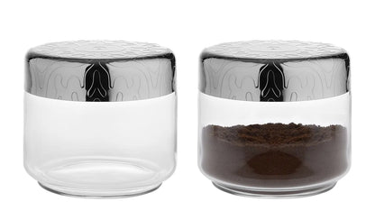 Alessi — Dressed MW21/50 | Barattolo in vetro e acciaio Wanders — design italiano Alessi