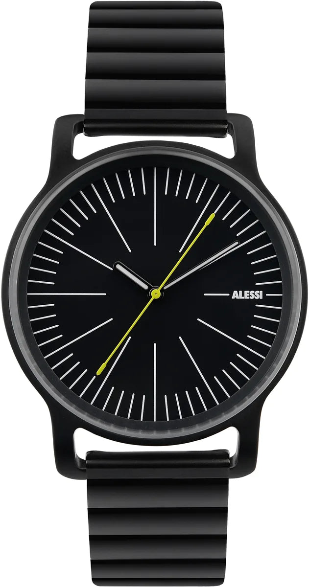 Alessi — AL28003 | Orologio da polso acciaio inox nero — design italiano Alessi