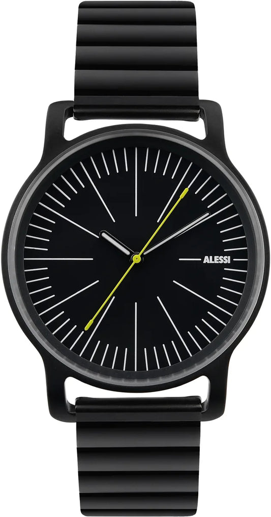Alessi — AL28003 | Orologio da polso acciaio inox nero — design italiano Alessi