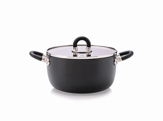 Alessi — STEN ABGMP3625B | Casseruola in alluminio antiaderente Iacche — design italiano Alessi