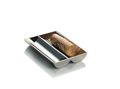 Alessi — Cork Presenter MGL01 | Porgi-tappo in acciaio inox lucido — design italiano Alessi