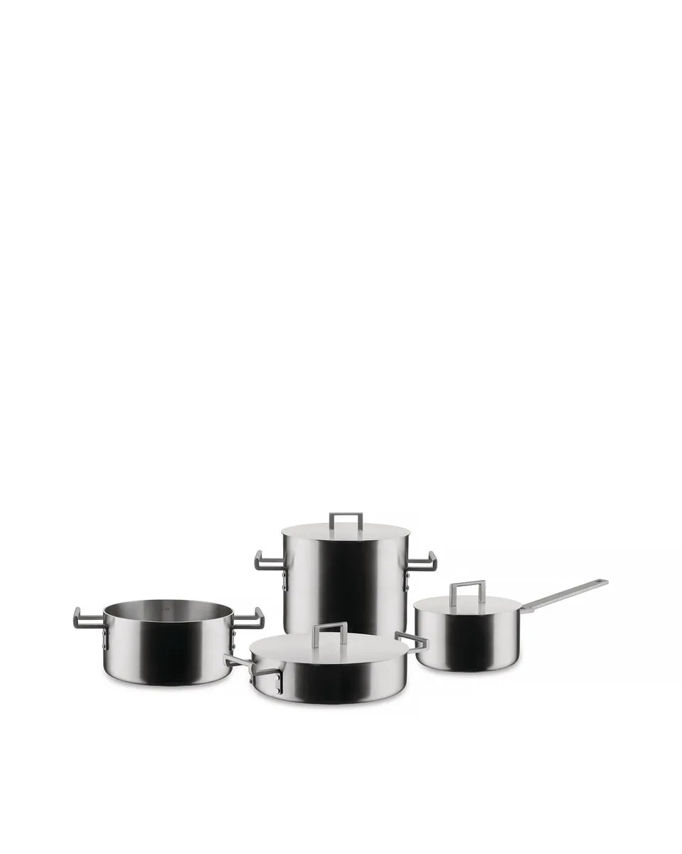 Alessi — Convivio DC100S7 | Set pentole trilamina Chipperfield — design italiano Alessi