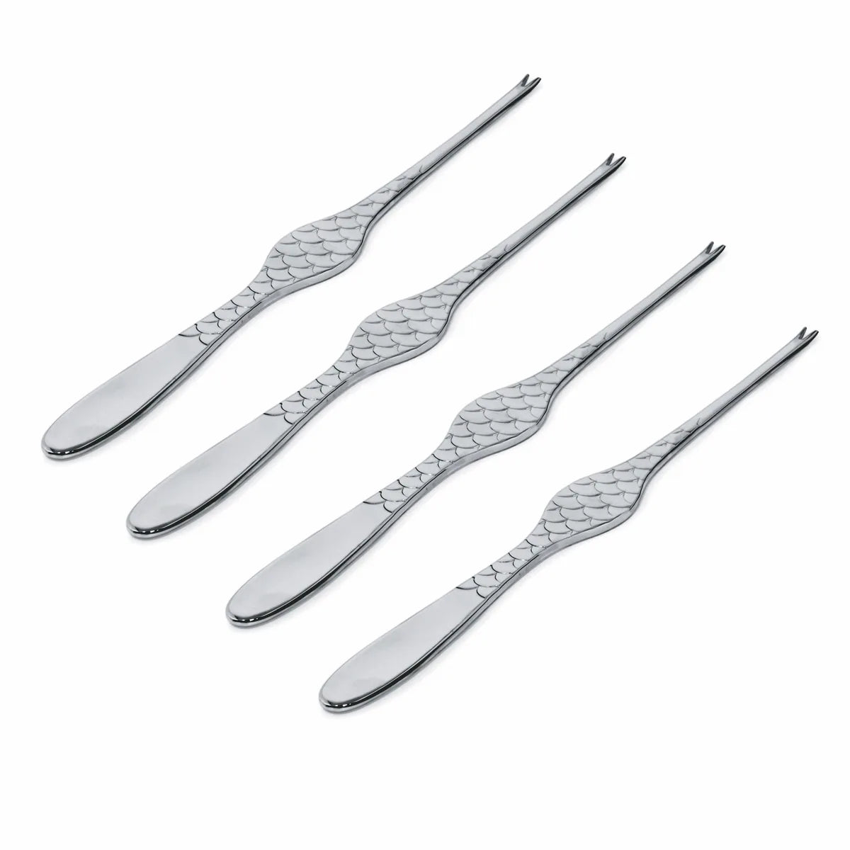 Alessi — Colombina Fish FM23/43S4 | Forchettine da crostacei 18/10, se — design italiano Alessi