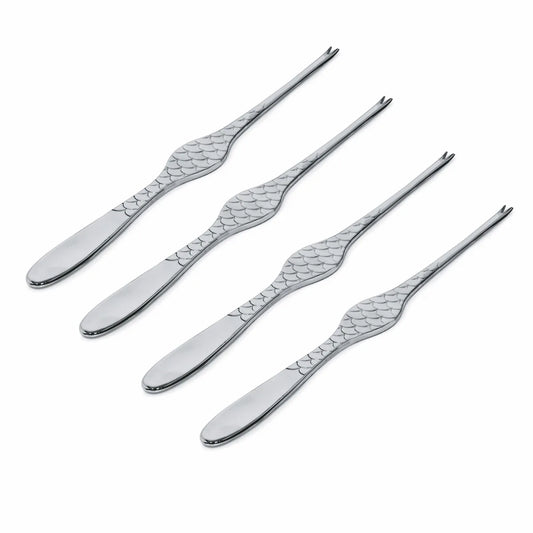 Alessi — Colombina Fish FM23/43S4 | Forchettine da crostacei 18/10, se — design italiano Alessi