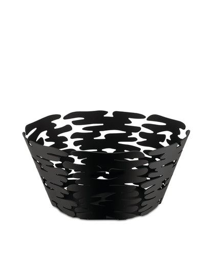 Alessi — Barket BM10/21 B | Cestino rotondo in acciaio verniciato nero — design italiano Alessi