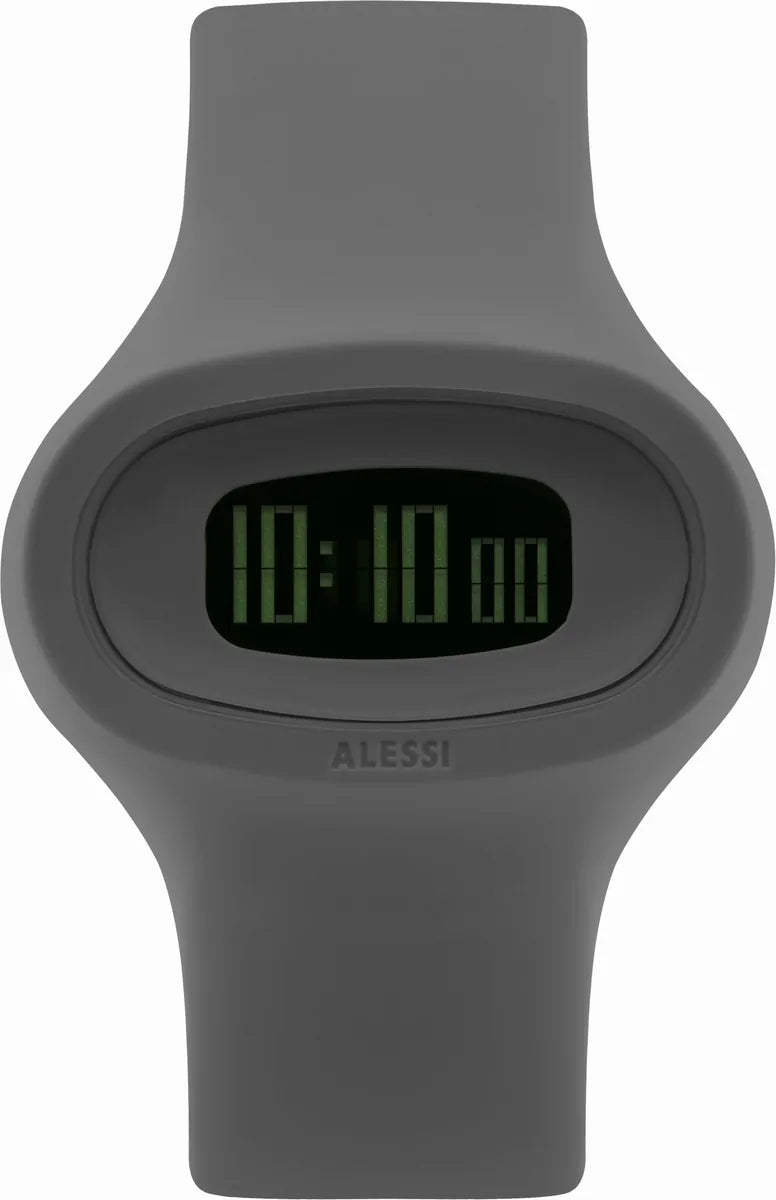 Alessi — Jak AL25005 | Orologio da polso in poliuretano grigio — design italiano Alessi