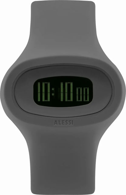 Alessi — Jak AL25005 | Orologio da polso in poliuretano grigio — design italiano Alessi