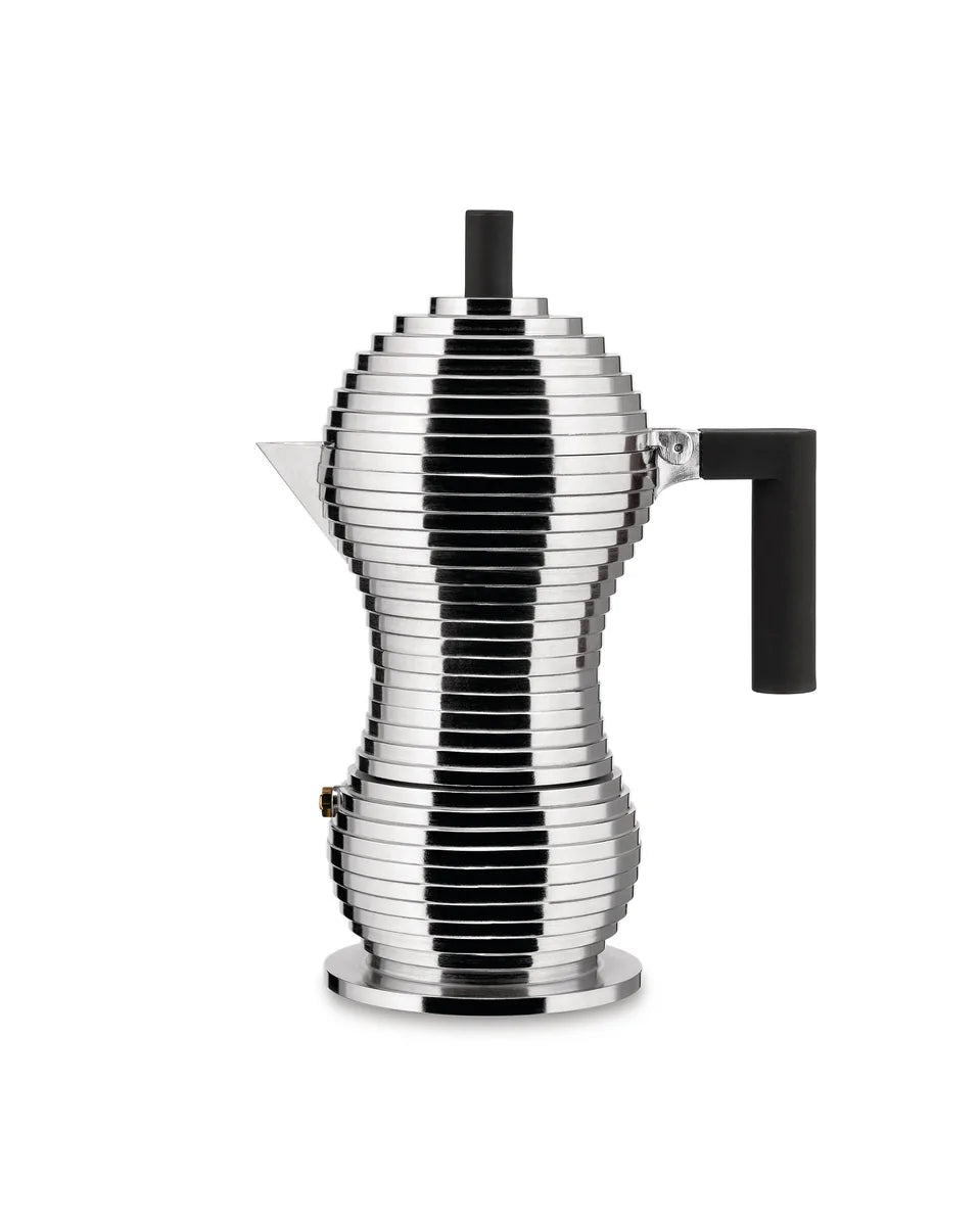 Alessi — Pulcina MDL02/6 B | Caffettiera espresso in alluminio 6 tazze — design italiano Alessi