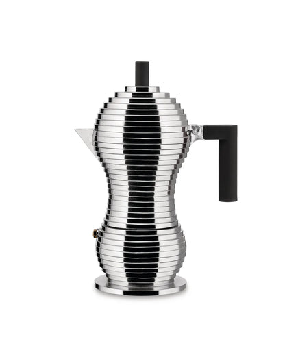Alessi — Pulcina MDL02/6 B | Caffettiera espresso in alluminio 6 tazze — design italiano Alessi