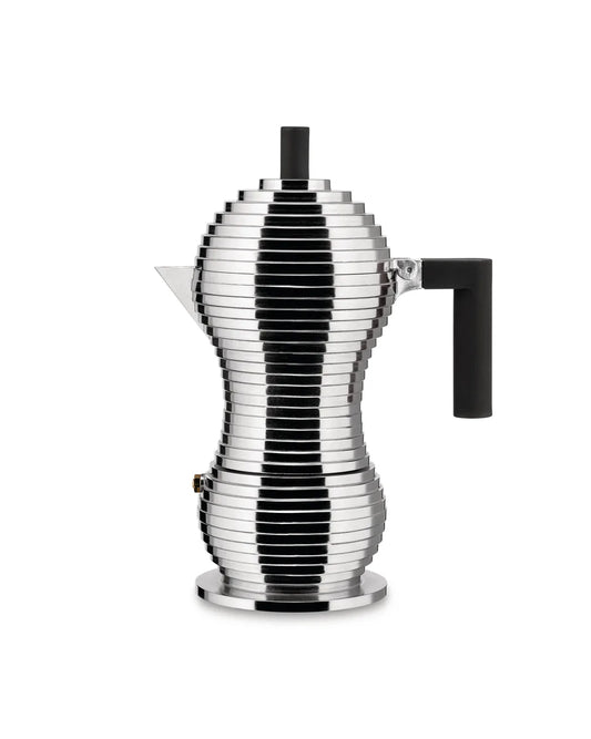 Alessi — Pulcina MDL02/6 B | Caffettiera espresso in alluminio 6 tazze — design italiano Alessi