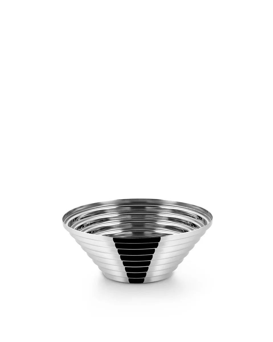 Alessi — Maya 7320/25 | Cestino rotondo in acciaio inox lucido — design italiano Alessi