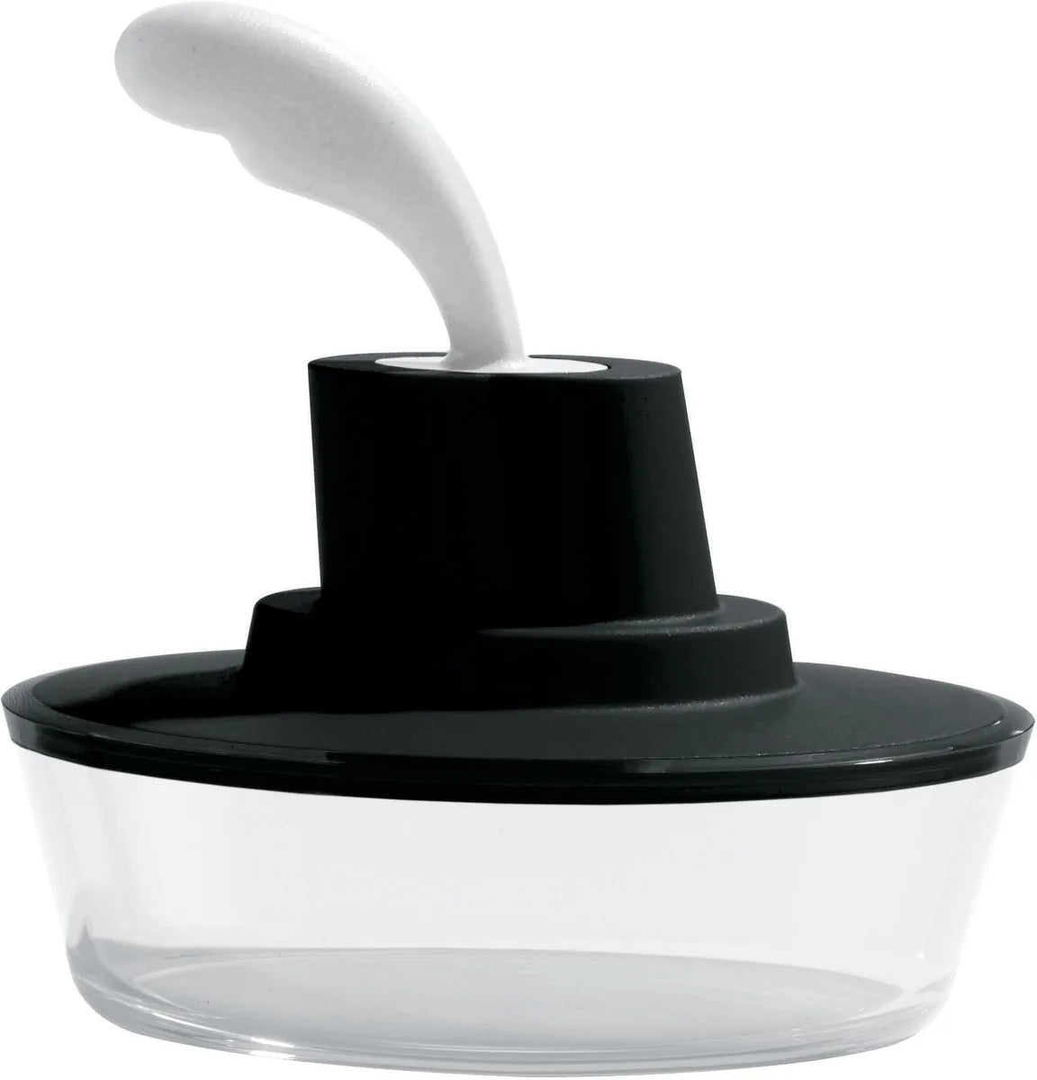 Alessi — Ship Shape ASG13 B | Contenitore da tavola in resina nera — design italiano Alessi