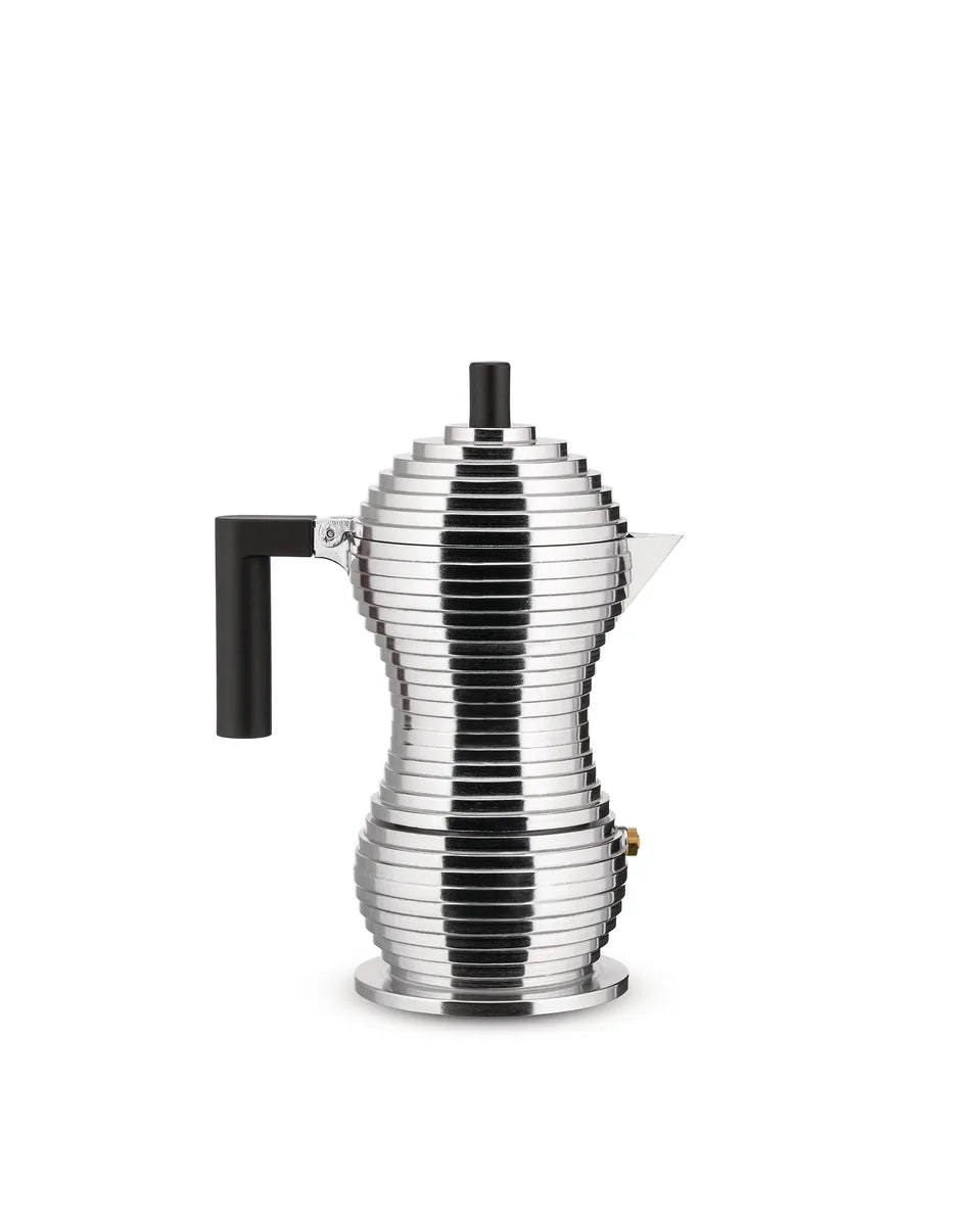 Alessi — Pulcina MDL02/3 B | Caffettiera espresso in alluminio 3 tazze — design italiano Alessi