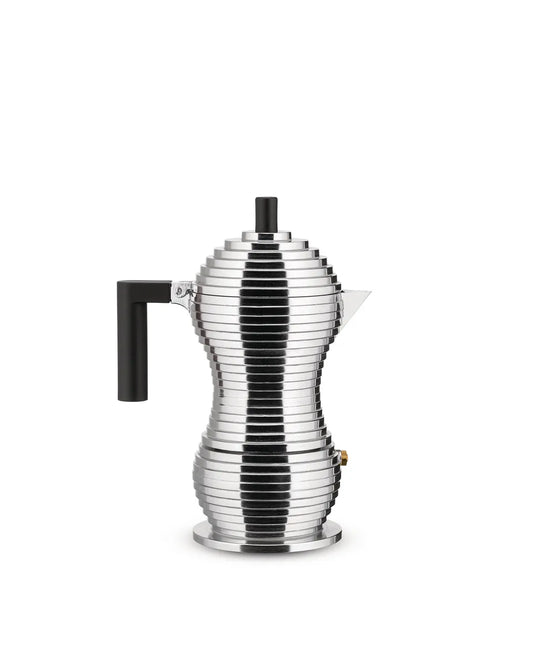 Alessi — Pulcina MDL02/3 B | Caffettiera espresso in alluminio 3 tazze — design italiano Alessi