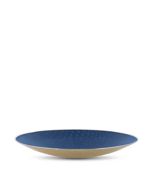 Alessi — Cohncave SC01/49 | Centrotavola traforato blu e avorio — design italiano Alessi