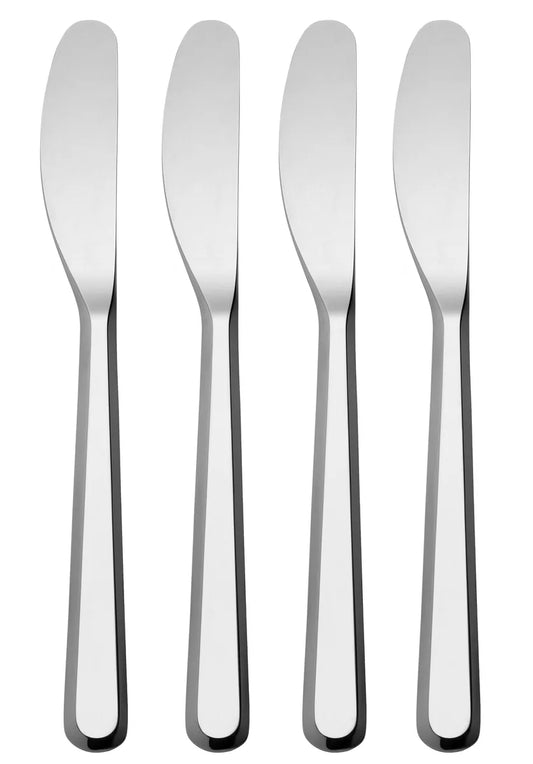 Alessi — Amici BG02/37S4 | Set 4 coltelli da burro in acciaio 18/10 — design italiano Alessi