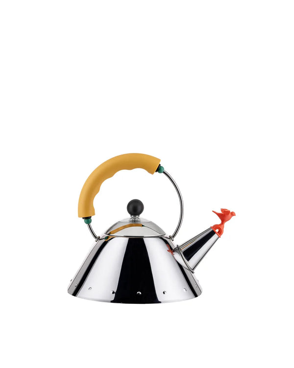 Alessi — 9093 9093/1 Y | Bollitore Graves con fischietto a uccellino g — Alessi