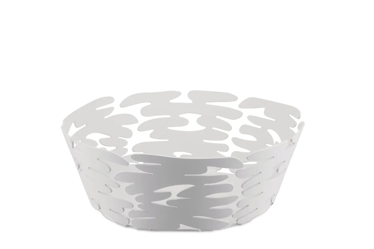 Alessi — Barket BM10/21 W | Cestino rotondo in acciaio bianco — design italiano Alessi
