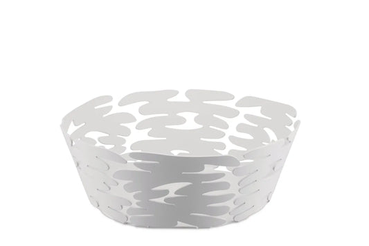 Alessi — Barket BM10/21 W | Cestino rotondo in acciaio bianco — design italiano Alessi