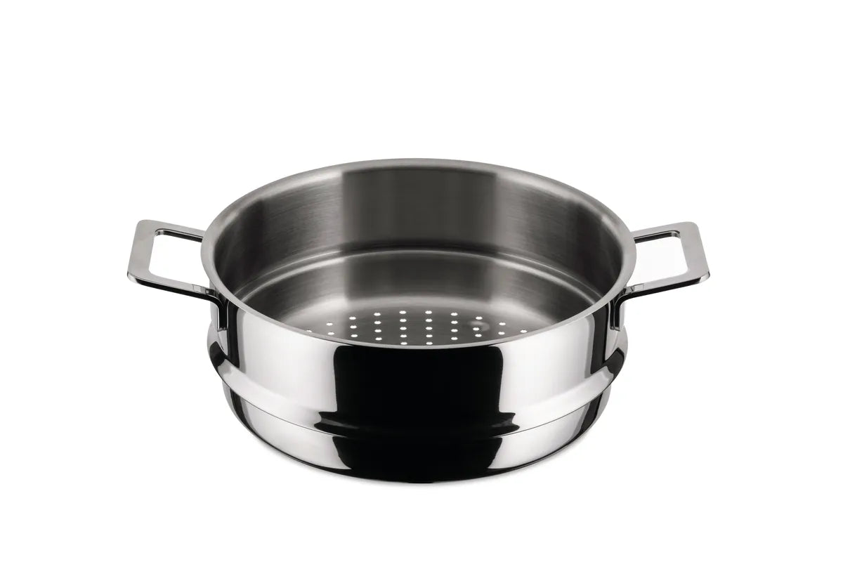 Alessi — Pots&Pans AJM307 | Cestello vapore acciaio 18/10 Morrison — design italiano Alessi
