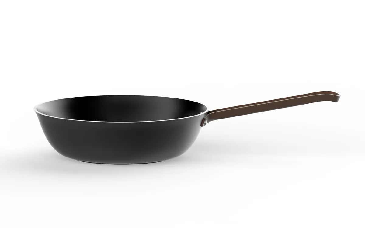 Alessi — Edo PU11 | Padella alta in alluminio antiaderente — design italiano Alessi