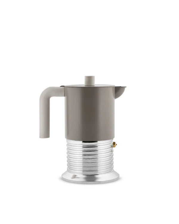 Alessi — Vite PM01/6 WG | Caffettiera Espresso Warm Grey 6 tazze — Alessi