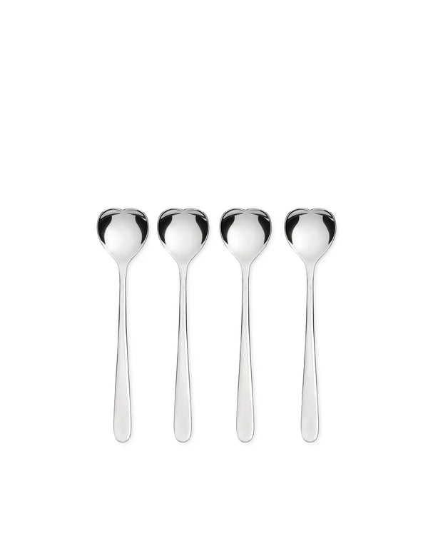 Alessi — Big Love AMMI01CUS4 | Set 4 cucchiaini gelato acciaio lucido — Alessi