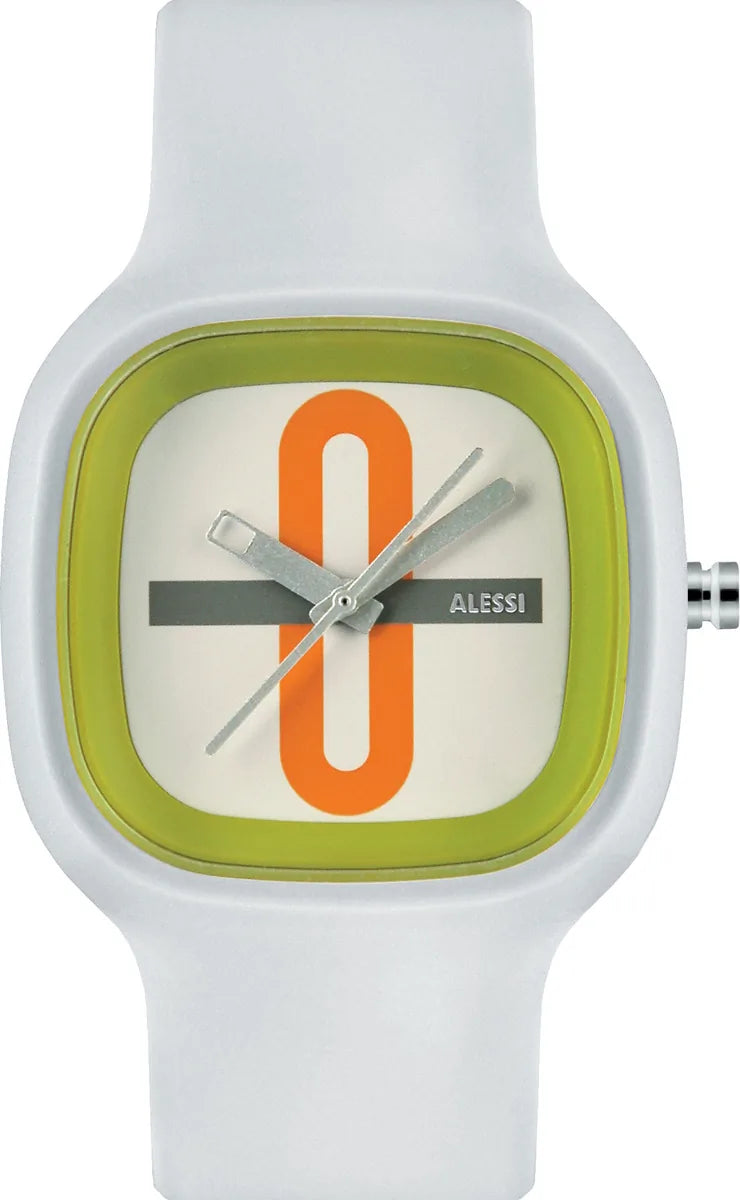 Alessi — Kaj AL10021 | Orologio da polso in poliuretano bianco — design italiano Alessi