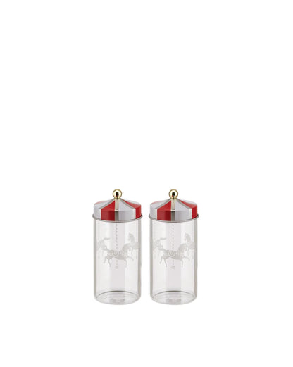 Alessi — Circus MW68S2 | Set spezie in vetro serigrafato Wanders — design italiano Alessi